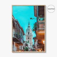 Cartagena Fine Art Photo Print, Colombia Wall Art Poster, Cathedral Street View