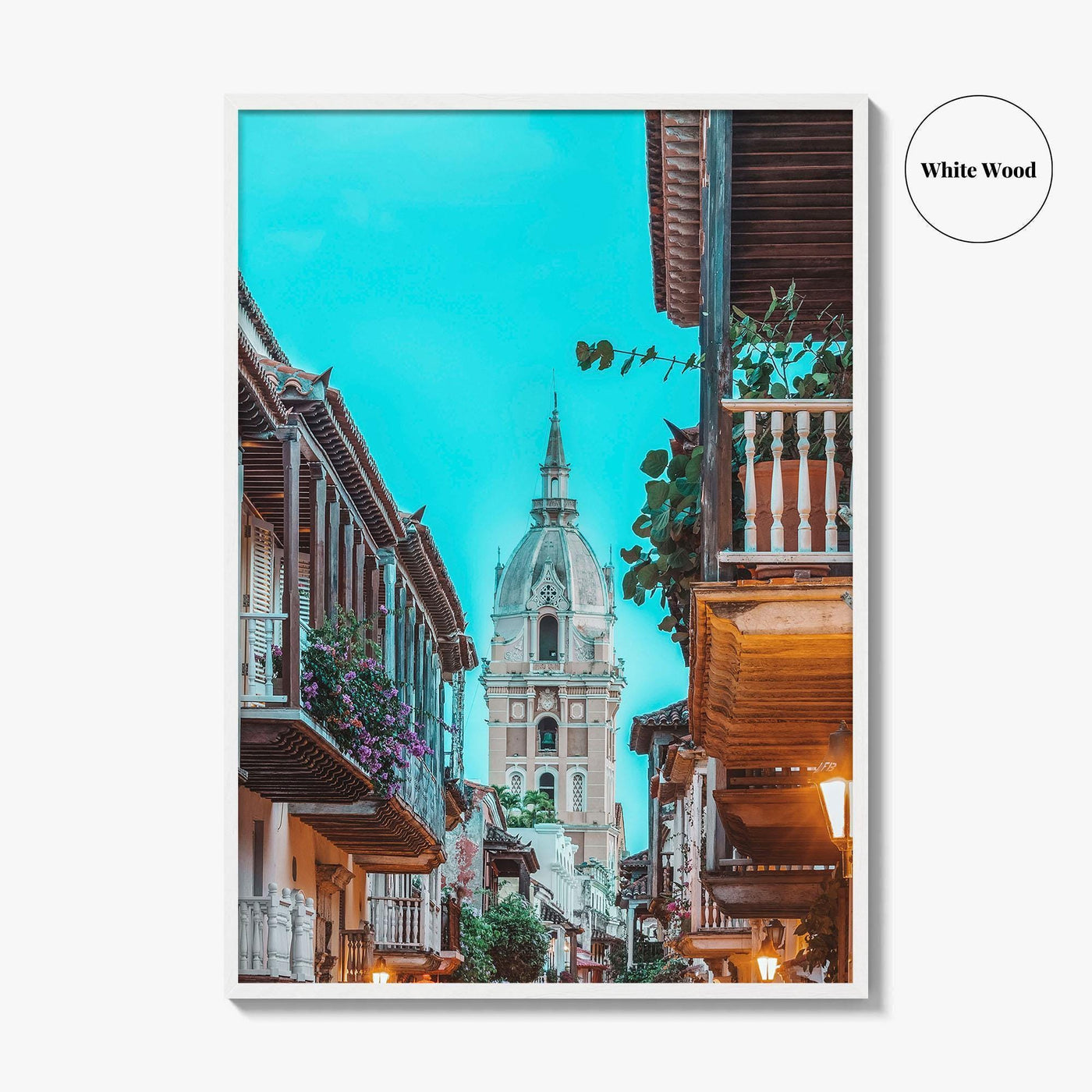 Cartagena Fine Art Photo Print, Colombia Wall Art Poster, Cathedral Street View