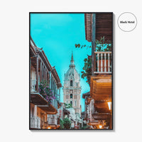 Cartagena Fine Art Photo Print, Colombia Wall Art Poster, Cathedral Street View