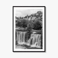 Jajce Black and White Fine Art Photo Print, Bosnia and Herzegovina, Pliva Waterfall
