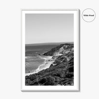 Martha's Vineyard Black and White Fine Art Photo Print, Aquinnah Cliffs Massachusetts Poster
