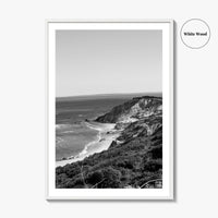 Martha's Vineyard Black and White Fine Art Photo Print, Aquinnah Cliffs Massachusetts Poster