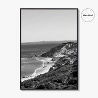 Martha's Vineyard Black and White Fine Art Photo Print, Aquinnah Cliffs Massachusetts Poster