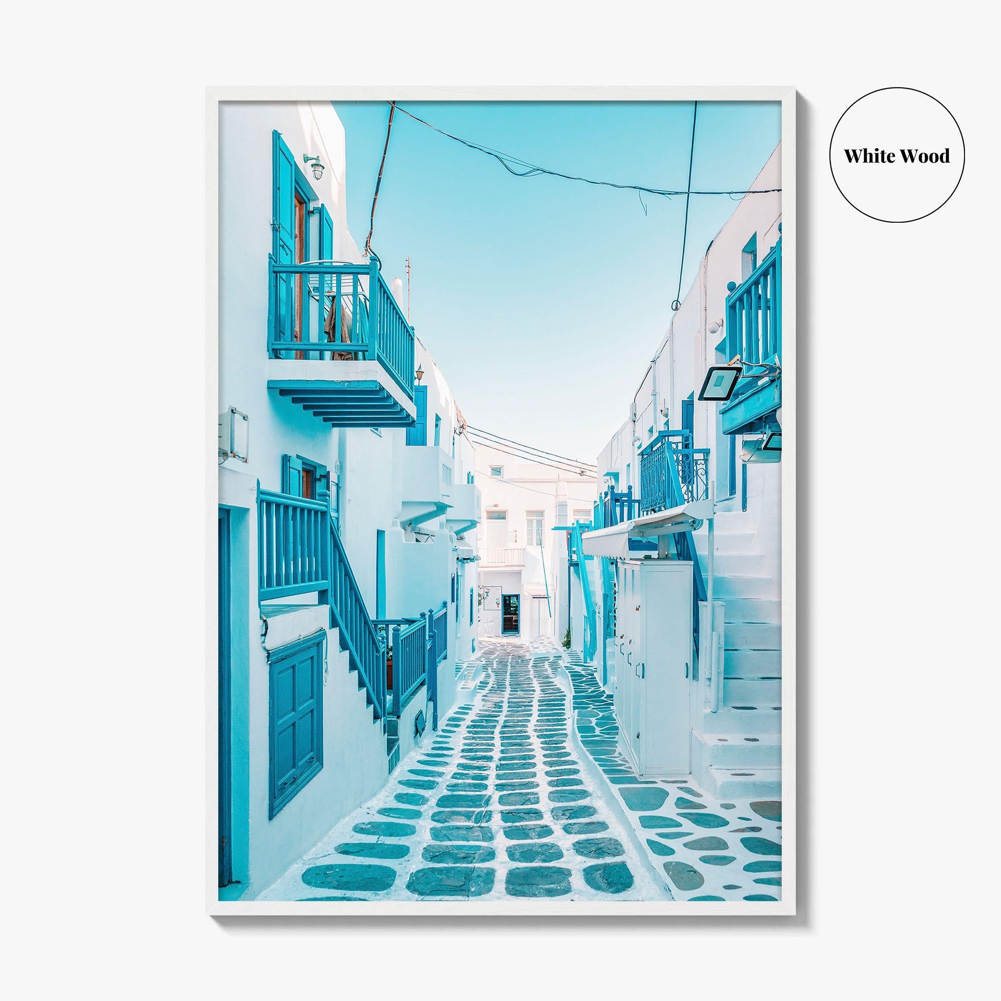 Mykonos Greece Fine Art Photo Print, Chora Mikonos Town, Cyclades Aegean Poster