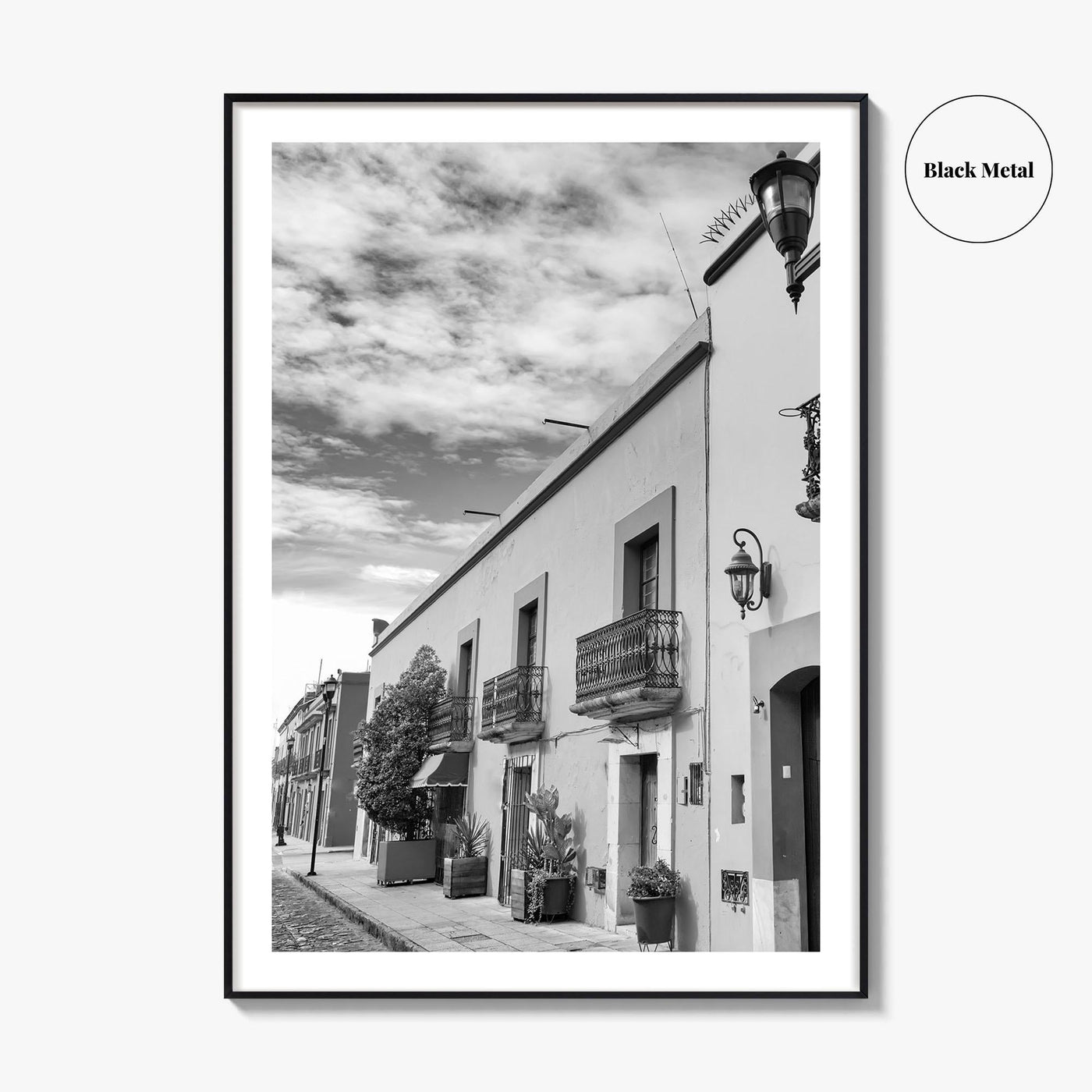 Oaxaca de Juarez Black and White Fine Art Photo Print, Mexico Poster