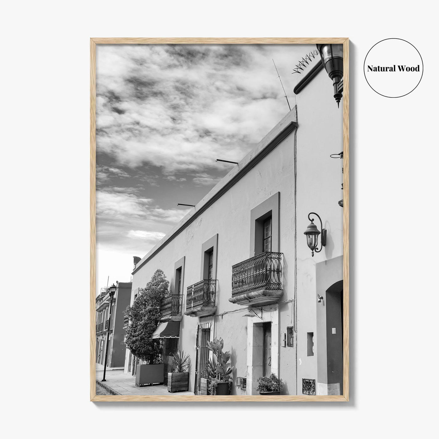 Oaxaca de Juarez Black and White Fine Art Photo Print, Mexico Poster