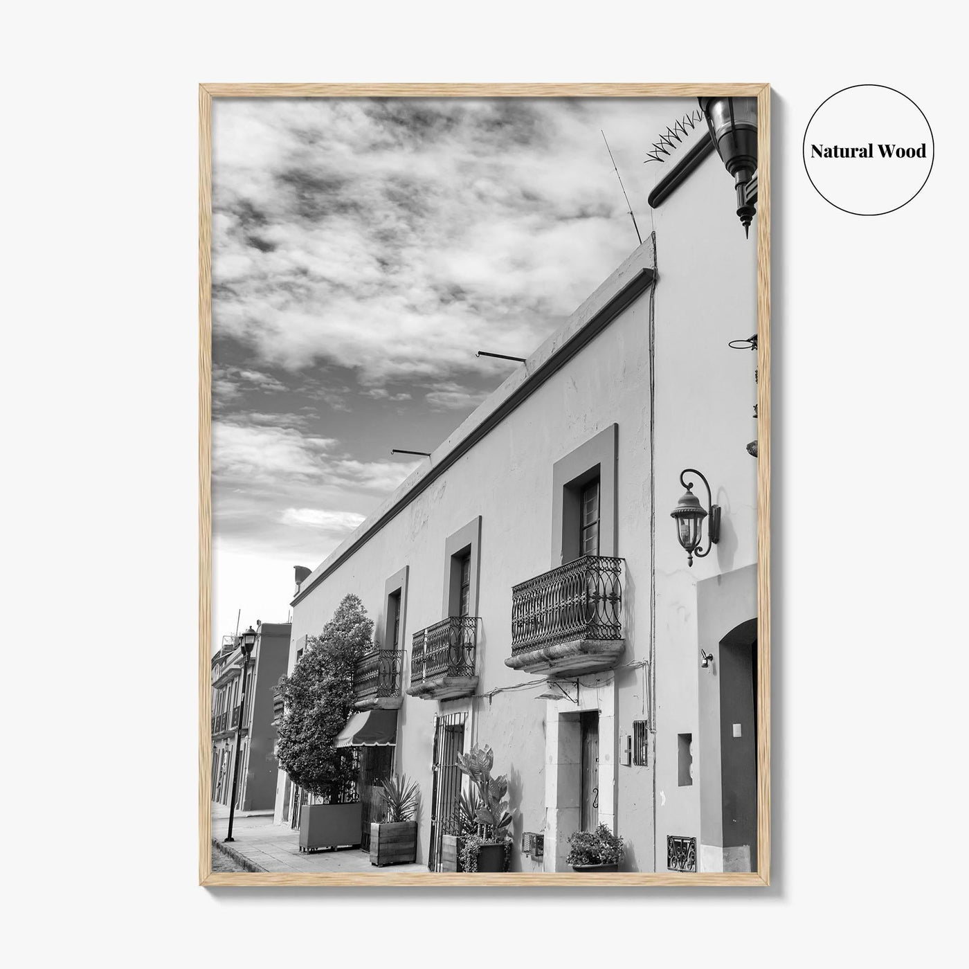 Oaxaca de Juarez Black and White Fine Art Photo Print, Mexico Poster