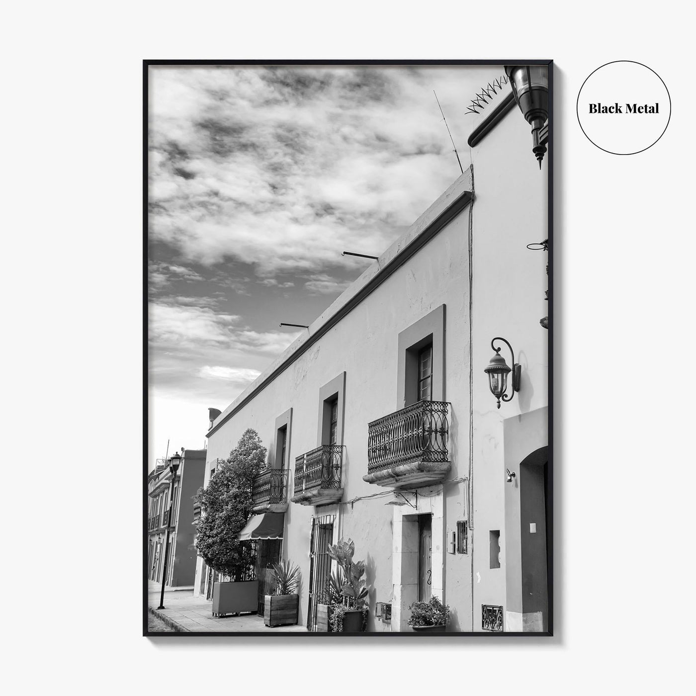 Oaxaca de Juarez Black and White Fine Art Photo Print, Mexico Poster