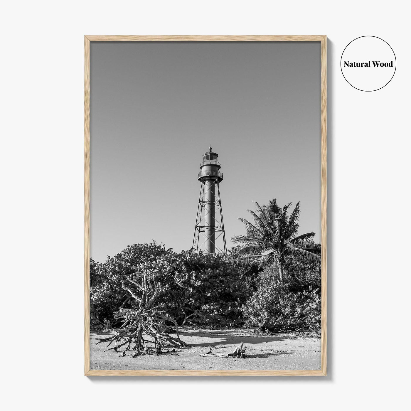 Sanibel Island Black and White Fine Art Photo Print, Lighthouse, Florida, USA, Poster