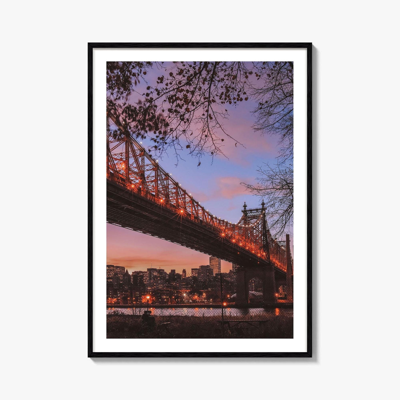 Queens New York Skyline Fine Art Photo Print, Queensboro Bridge, NYC Wall Decor Poster