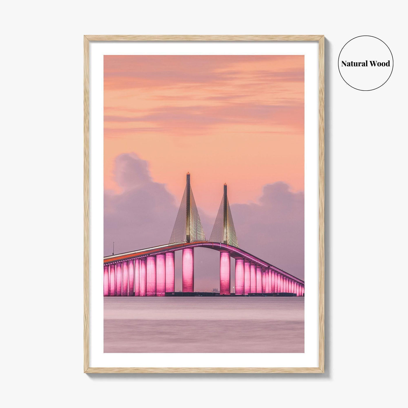 Tampa Fine Art Photo Print, Sunshine Skyway Bridge, Florida USA, Wall Decor