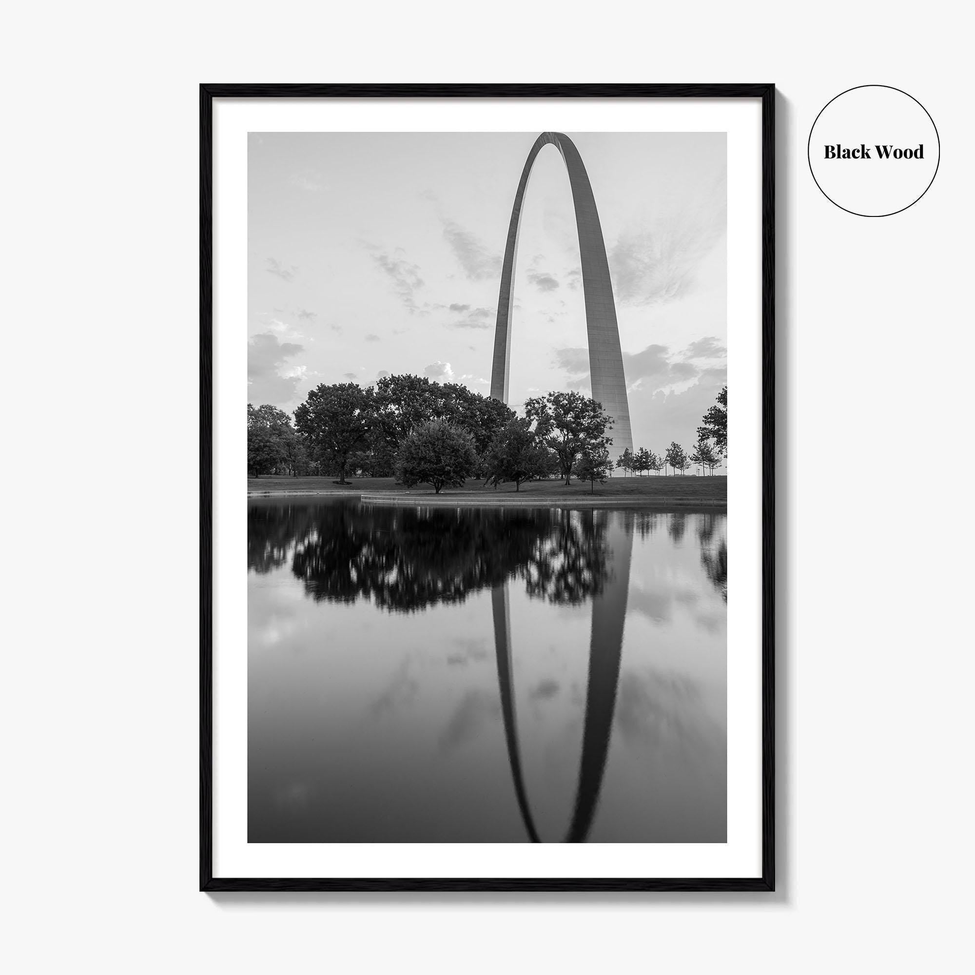 St Louis Black and White Fine Art Photo Print, Missouri Park View Poster