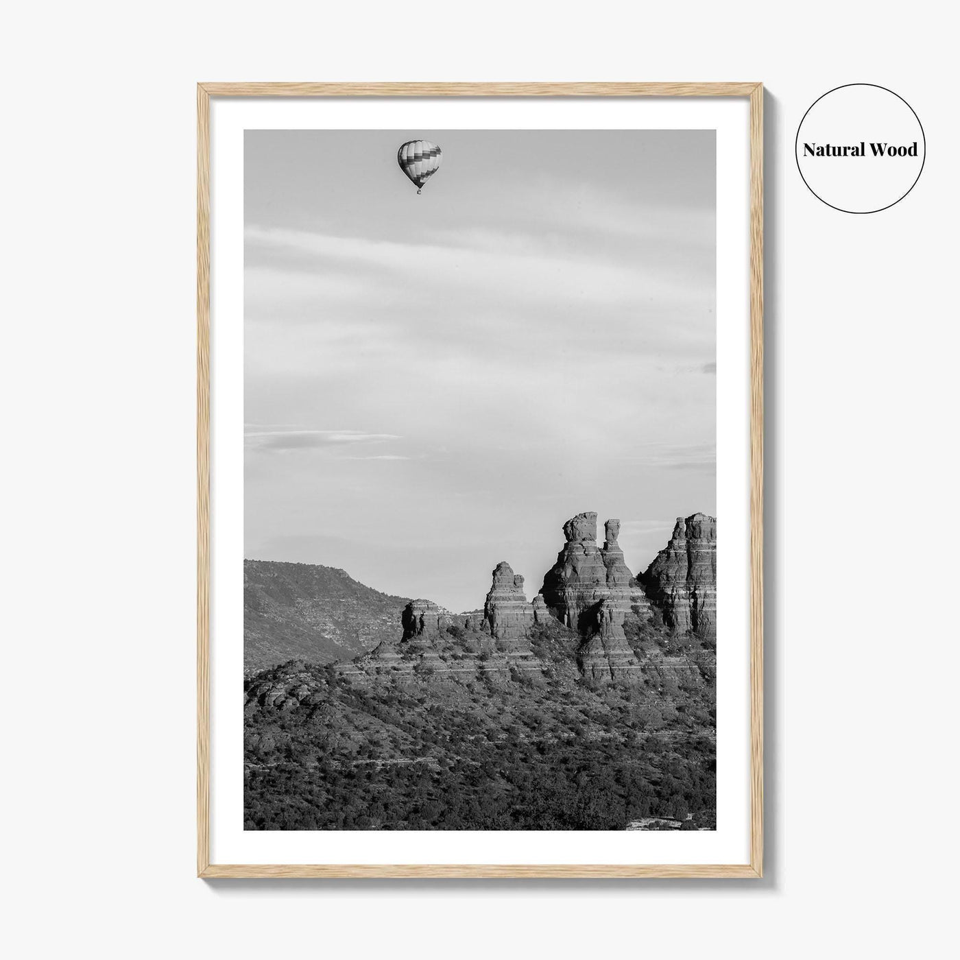 Sedona Black and White Fine Art Photo Print, Arizona Poster, USA