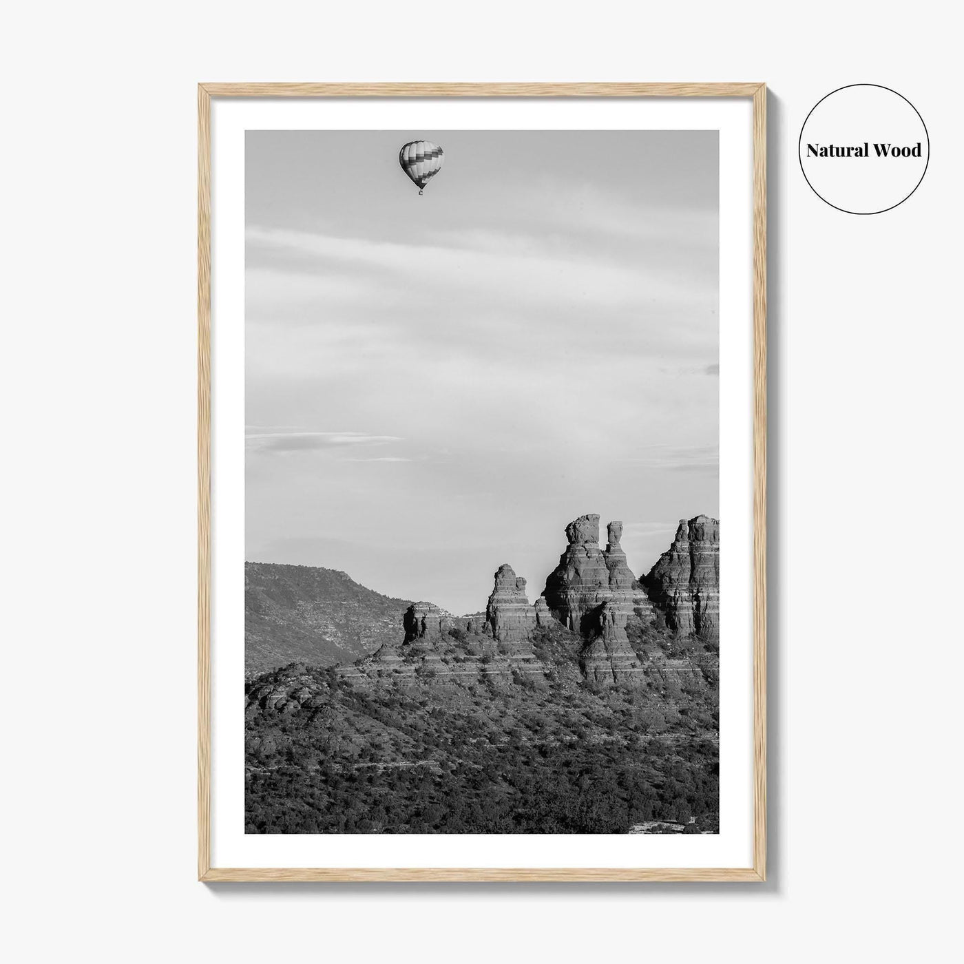 Sedona Black and White Fine Art Photo Print, Arizona Poster, USA