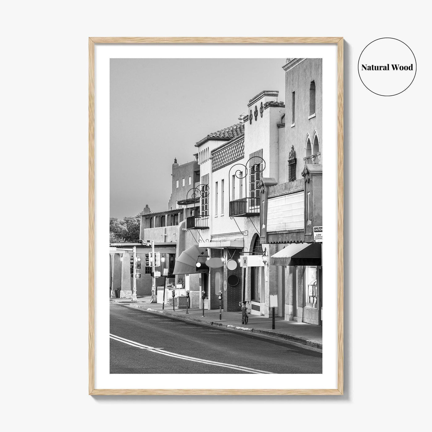 Santa Fe Black and White Fine Art Photo Print, New Mexico Wall Poster, USA