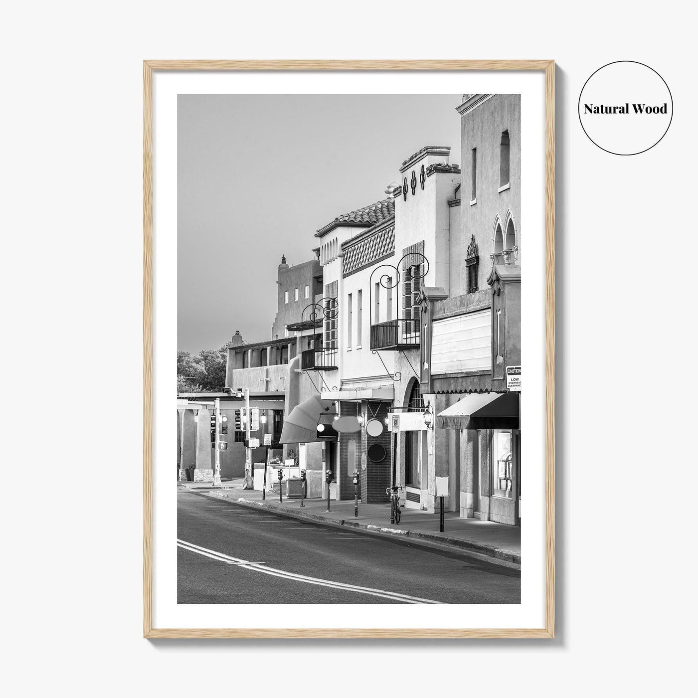 Santa Fe Black and White Fine Art Photo Print, New Mexico Wall Poster, USA