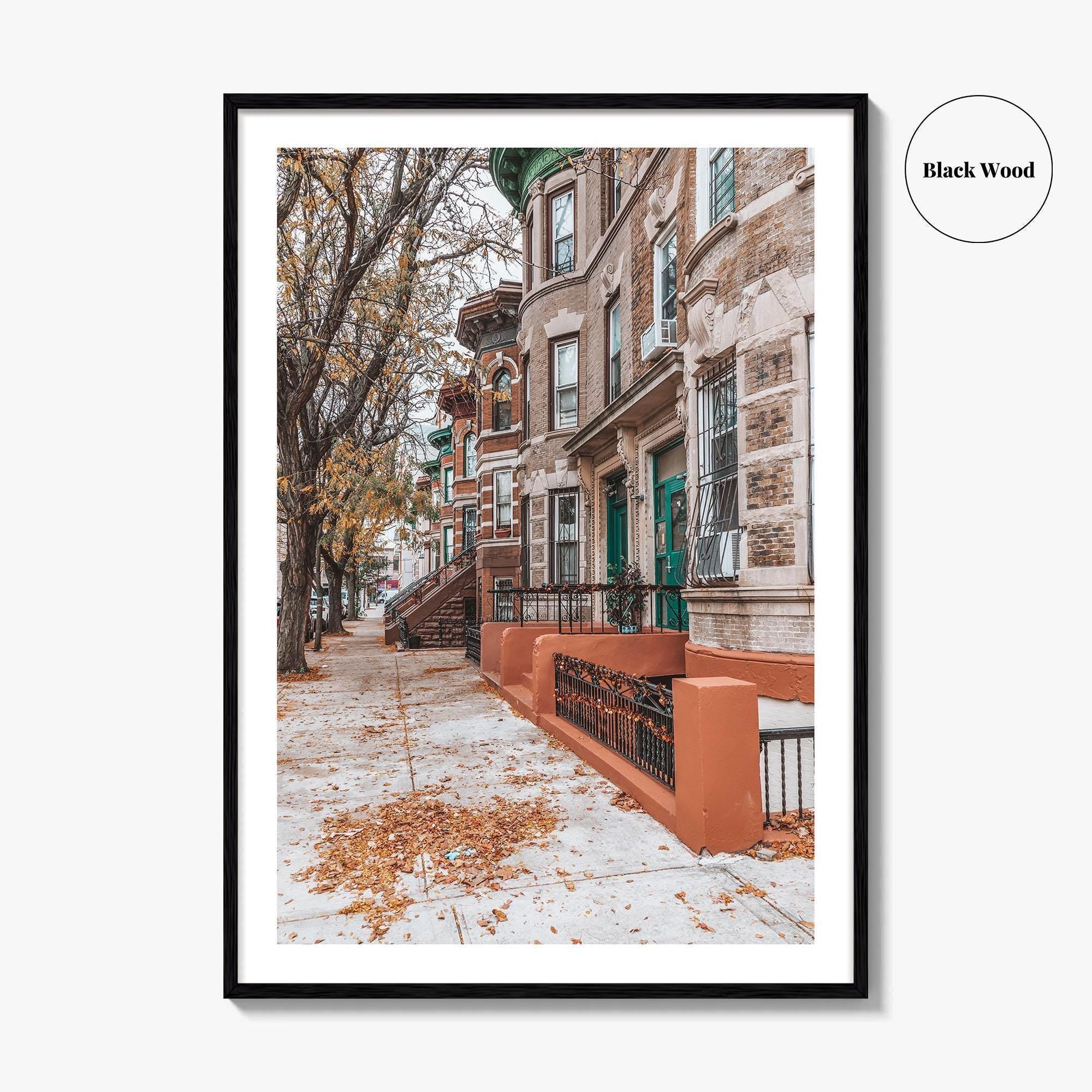 The Bronx Fine Art Photo Print, New York City NYC, Brownstone Houses Poster