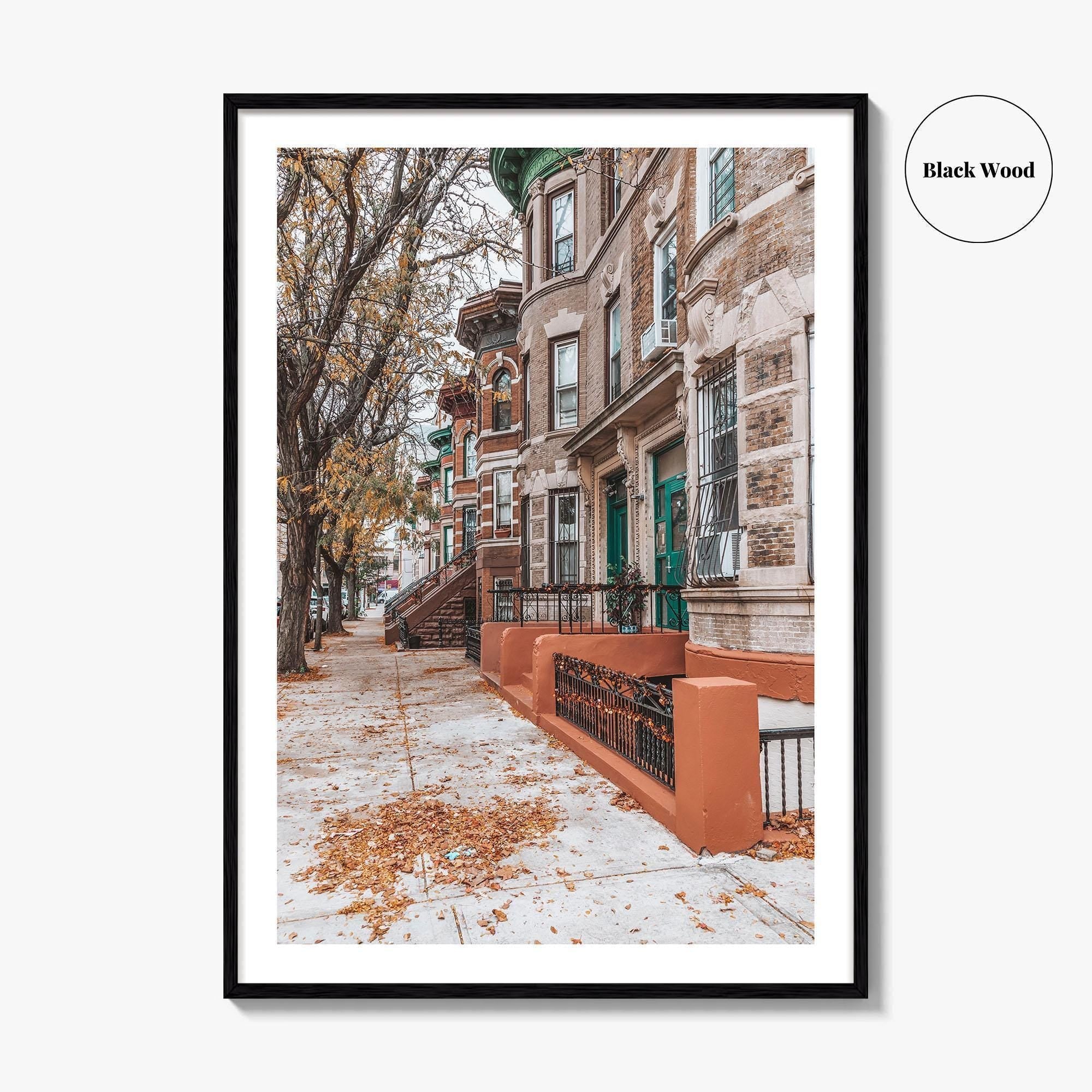 The Bronx Fine Art Photo Print, New York City NYC, Brownstone Houses Poster
