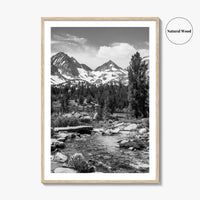 Sierra Nevada Black and White Fine Art Photo Print, Heart Lake, John Muir Trail