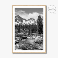 Sierra Nevada Black and White Fine Art Photo Print, Heart Lake, John Muir Trail