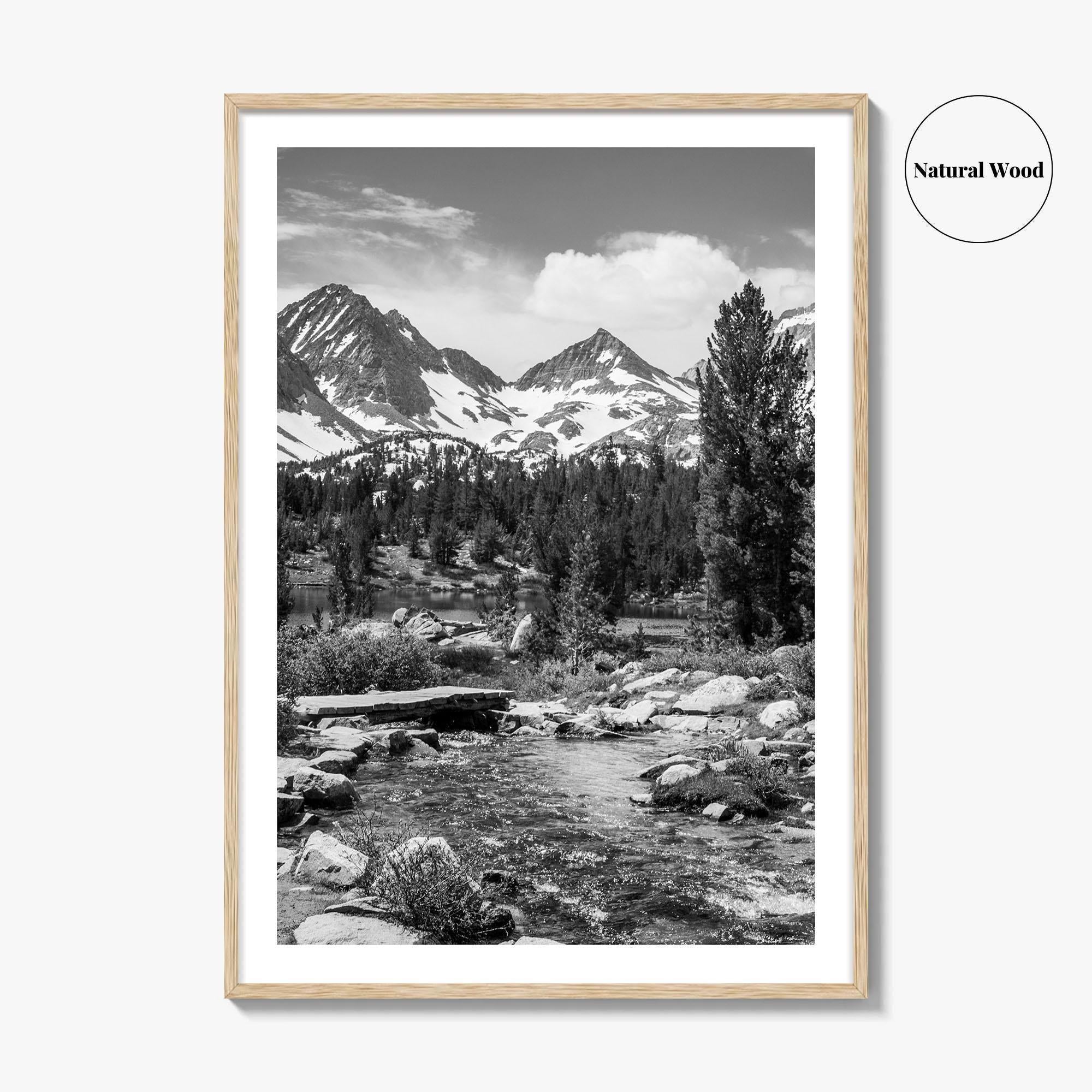 Sierra Nevada Black and White Fine Art Photo Print, Heart Lake, John Muir Trail
