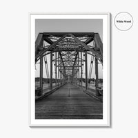 Chattanooga Black and White Fine Art Photo Print, Walnut Street Bridge, Tennessee USA Poster