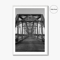 Chattanooga Black and White Fine Art Photo Print, Walnut Street Bridge, Tennessee USA Poster