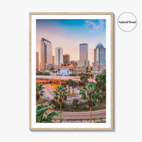 Tampa Skyline Fine Art Photo Print, Downtown, Florida USA Wall Decor Poster