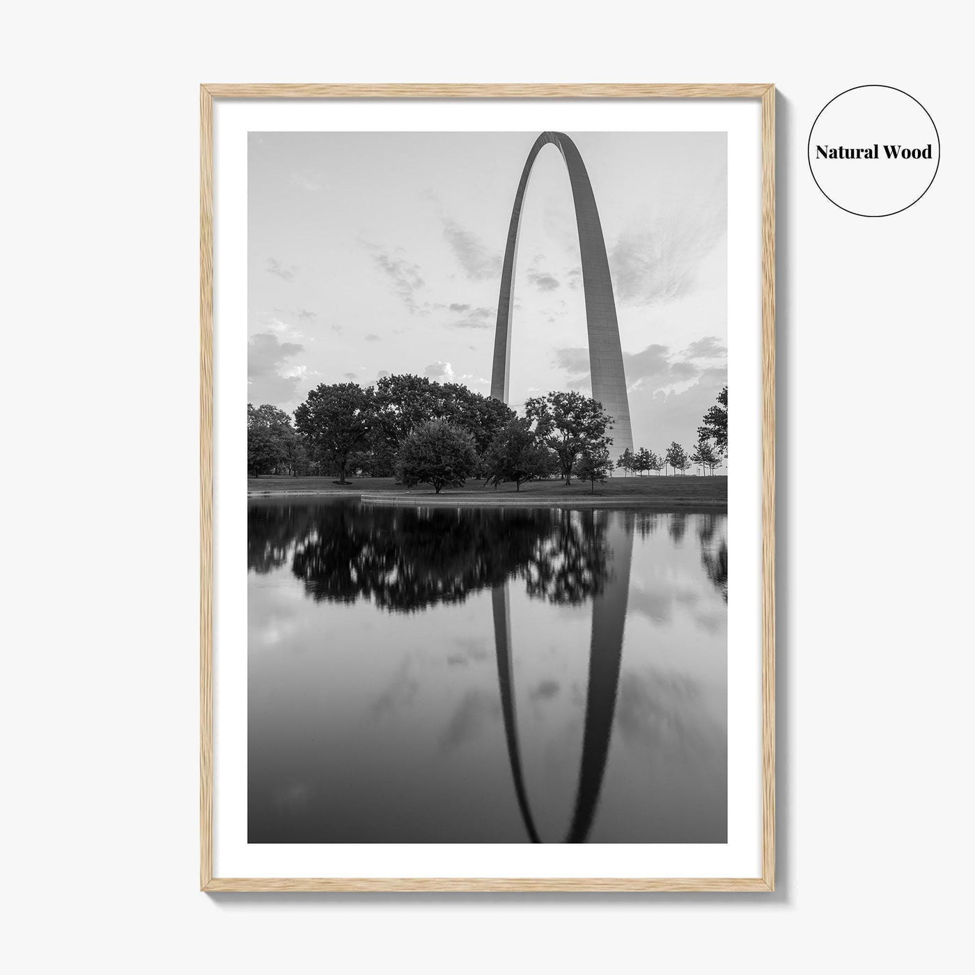 St Louis Black and White Fine Art Photo Print, Missouri Park View Poster
