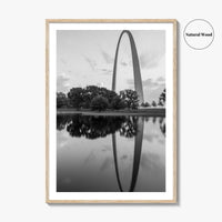 St Louis Black and White Fine Art Photo Print, Missouri Park View Poster