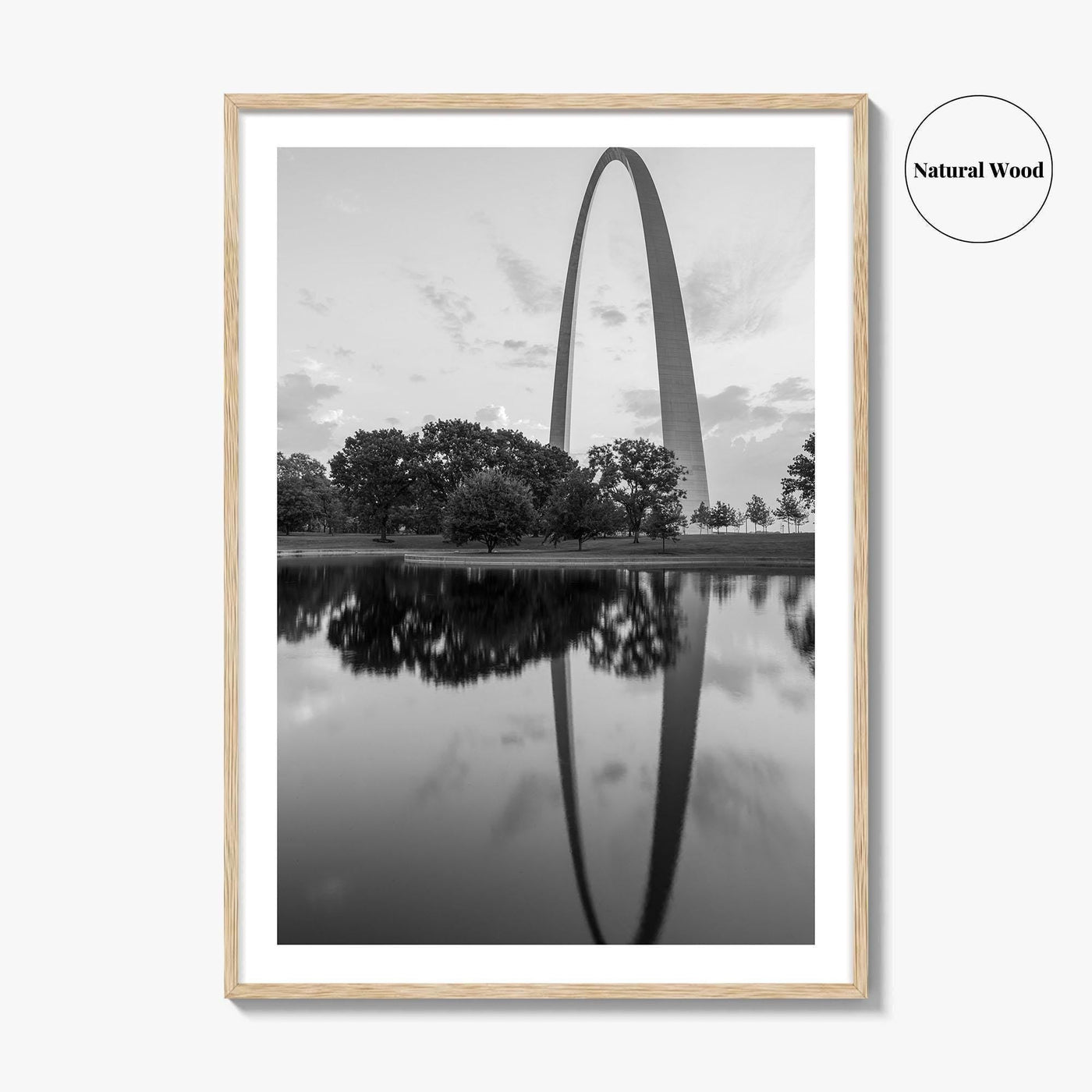 St Louis Black and White Fine Art Photo Print, Missouri Park View Poster
