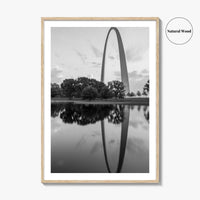 St Louis Black and White Fine Art Photo Print, Missouri Park View Poster