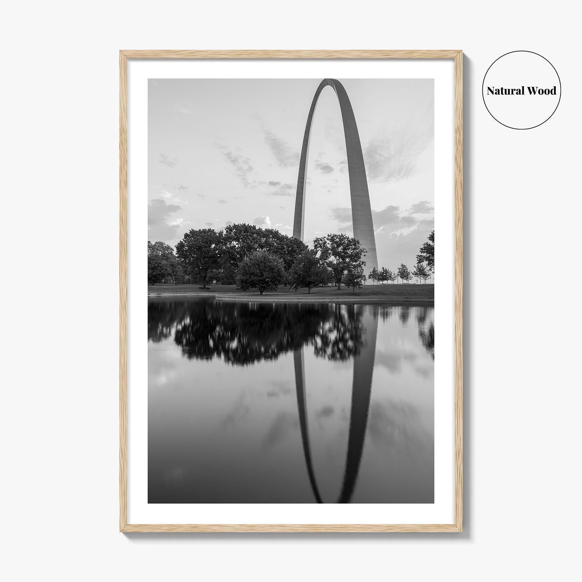 St Louis Black and White Fine Art Photo Print, Missouri Park View Poster