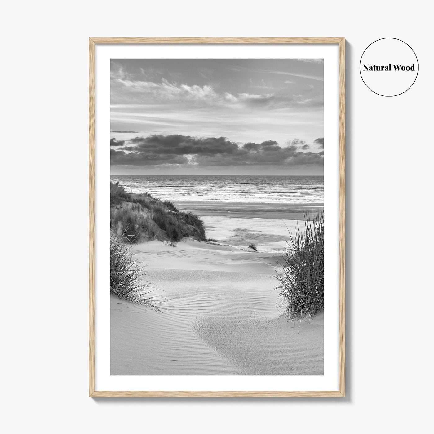 Ameland Black and White Fine Art Photo Print, Friesland Dunes North Sea Netherlands Poster