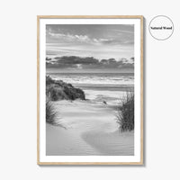 Ameland Black and White Fine Art Photo Print, Friesland Dunes North Sea Netherlands Poster