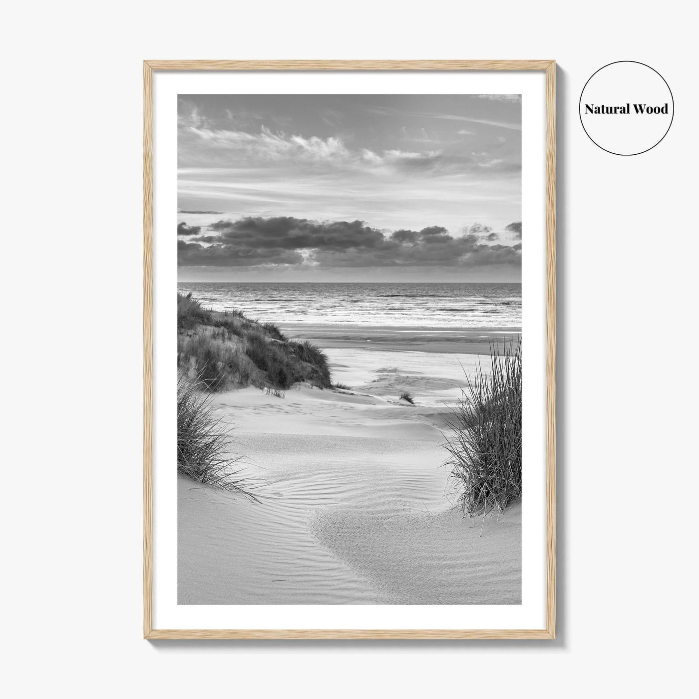 Ameland Black and White Fine Art Photo Print, Friesland Dunes North Sea Netherlands Poster