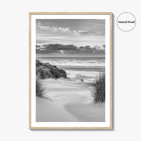 Ameland Black and White Fine Art Photo Print, Friesland Dunes North Sea Netherlands Poster