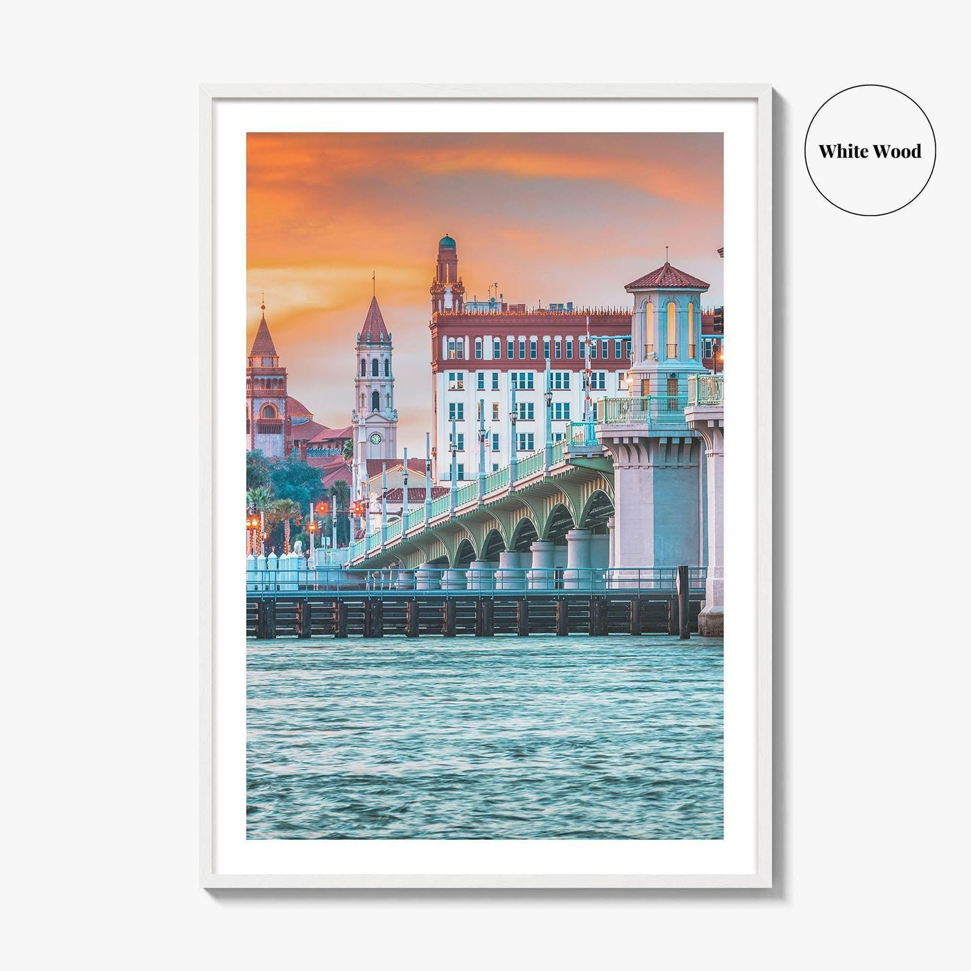 St Augustine Fine Art Photo Print, Bridge of Lions, Florida Poster