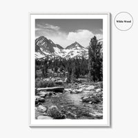 Sierra Nevada Black and White Fine Art Photo Print, Heart Lake, John Muir Trail