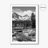 Sierra Nevada Black and White Fine Art Photo Print, Heart Lake, John Muir Trail