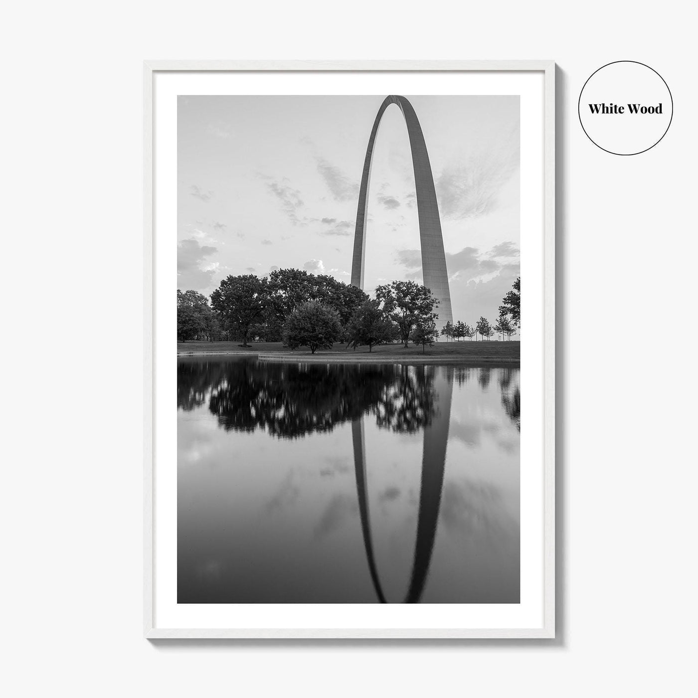 St Louis Black and White Fine Art Photo Print, Missouri Park View Poster