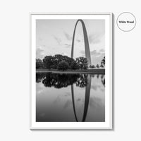 St Louis Black and White Fine Art Photo Print, Missouri Park View Poster