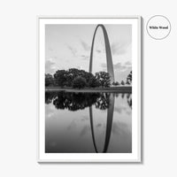 St Louis Black and White Fine Art Photo Print, Missouri Park View Poster