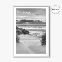 Ameland Black and White Fine Art Photo Print, Friesland Dunes North Sea Netherlands Poster