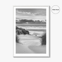 Ameland Black and White Fine Art Photo Print, Friesland Dunes North Sea Netherlands Poster