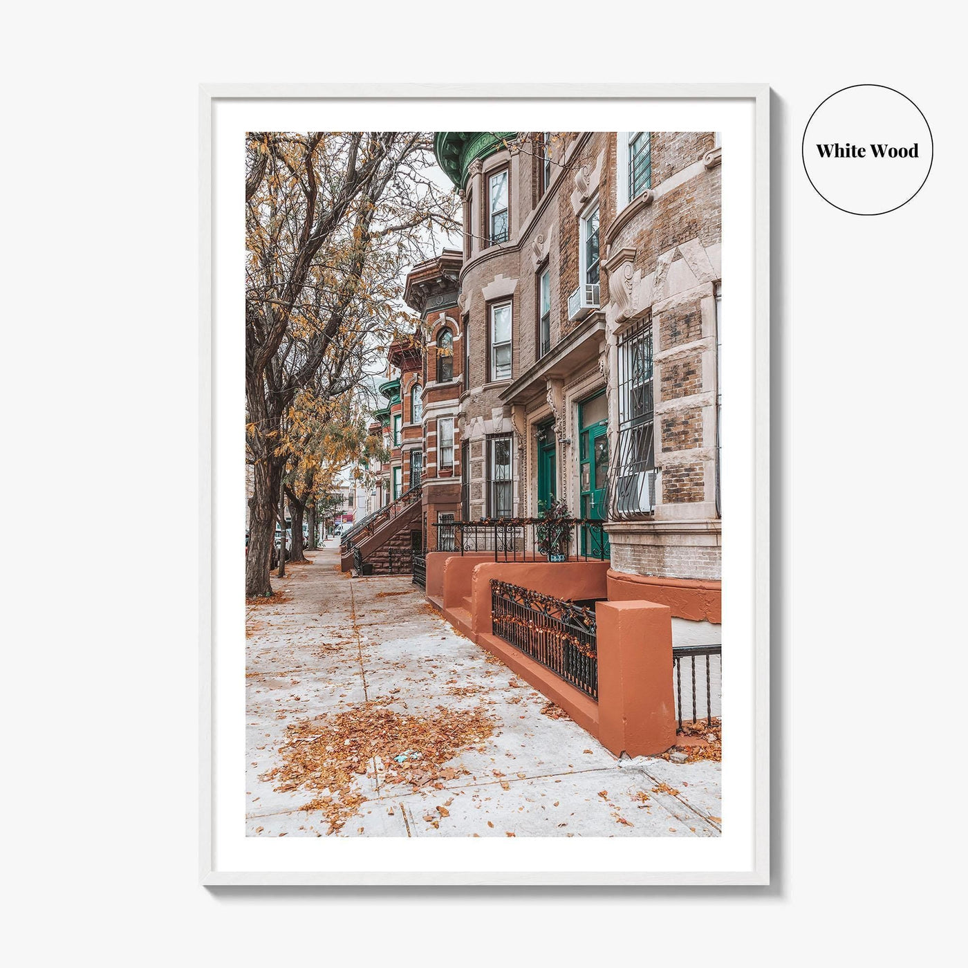The Bronx Fine Art Photo Print, New York City NYC, Brownstone Houses Poster