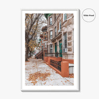 The Bronx Fine Art Photo Print, New York City NYC, Brownstone Houses Poster
