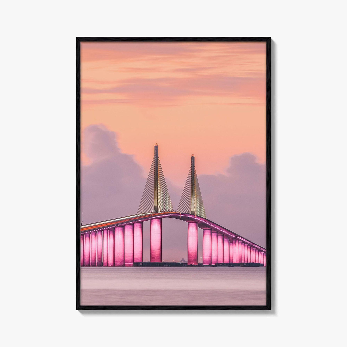 Tampa Fine Art Photo Print, Sunshine Skyway Bridge, Florida USA, Wall Decor