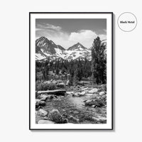 Sierra Nevada Black and White Fine Art Photo Print, Heart Lake, John Muir Trail