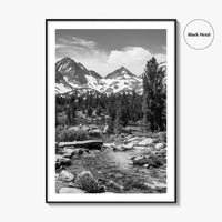 Sierra Nevada Black and White Fine Art Photo Print, Heart Lake, John Muir Trail